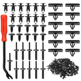 Wjelet 121 Pieces Car Mounting Clips Set, Car Tool Universal Door Trim Mounting Clips Car Mounting Clip Clips Clips Bumper Trim Plastic Clips with Disassembly Tools
