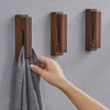 Wall Towel Rack Punch Wooden Towel Hook for Kitchen Bathroom