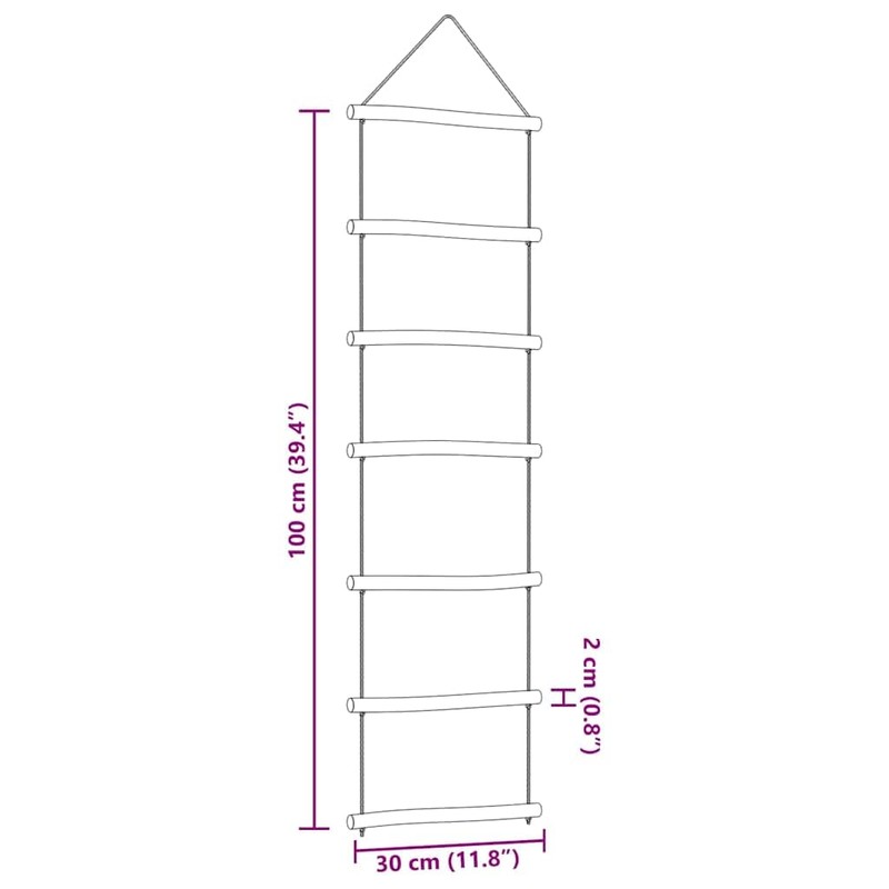 vidaXL Wall Decorations in Ladder Shape, Pack of 2, 30