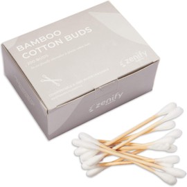 Zenify Earth Bamboo Cotton Buds (200 Swabs) - Biodegradable Organic Compostable - Australian Owned…