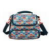 BUILT Insulated Lunch Bag with 'The Retro' Design, Polyester, Teal,