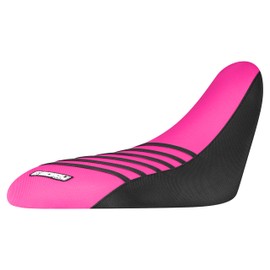 Enjoy Mfg Seat Cover - Compatible with Yamaha Raptor 700 700R 2006-2021 (Black Sides & Ribs) #193 (Black Sides/Pink top/Black Ribs)