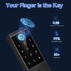 BEBASIA Heavy Duty Fingerprint Smart Door Lock for Front Door,