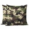 Beabes Pillow Cases Fashion Black Brown Green Camo Seamless Pattern
