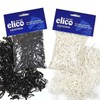 Elico Equestrian Silicon Braiding Bands, Black and White, Horse Mane and Tail Bands (Black)