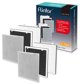 Flintar Vital 100 Replacement Filter, Compatible with Levoit Vital 100 Air Purifier, Part Number Vital 100-RF, 2-Pack