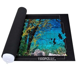 Puzzle Mat for Puzzle Puzzles Rollup Mat, Jigsaw Puzzle Roll Mat Puzzle Storage, Rollup for Puzzles with Drawstring Storage Bag, for up to 1500 Pieces Puzzles Travel Storage Bag
