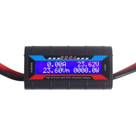 300A High Precision Watt Meter, DC 0-60V Power Energy Meter Voltage Amp Tester with LCD Backlight Screen for RC, Solar, Ebike