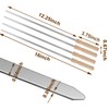 vriysei 10 Pcs Kabob Skewers, 16IN Metal Skewers for Grilling,