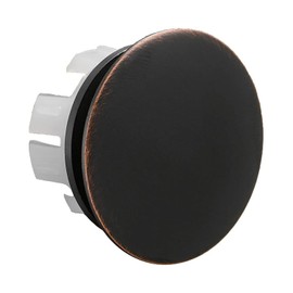 Sink Basin Trim Overflow Cover Fits Overflow Holes Approximately 0.85 inch Oil Rubbed Bronze Brass Insert in Hole Round Caps Bathroom Vanity Sink Rings