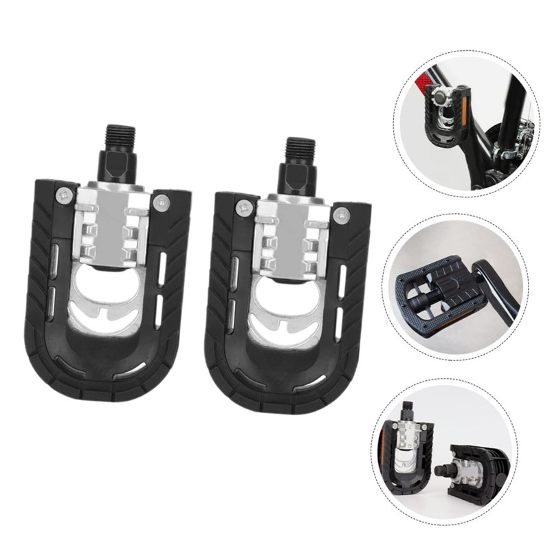 Mipcase 1Pair Foldable Non Slip Bike Pedals for Road and