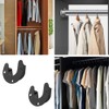 Yosawa 2 PCS Stainless Steel Closet Rod Bracket,Heavy Duty U