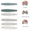 TIKA 6 Pcs Double-Sided Nail Files Set - 100/180 Grit