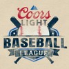 Tee Luv Men's Coors Light Baseball League Front and Back