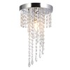Crystal Flush Mount Chandelier Fixture Elegant Modern Ceiling Light Lamp