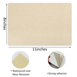 Giftmeet Sofa Fabric Repair Patches, 8×10 Inch Linen Repair Patches for Furniture, 2 Pcs Canvas Repair Patch Couch Fabric for Car Seats, Handbags, Jackets, Tents, Curtain, Upholstery (Beige)