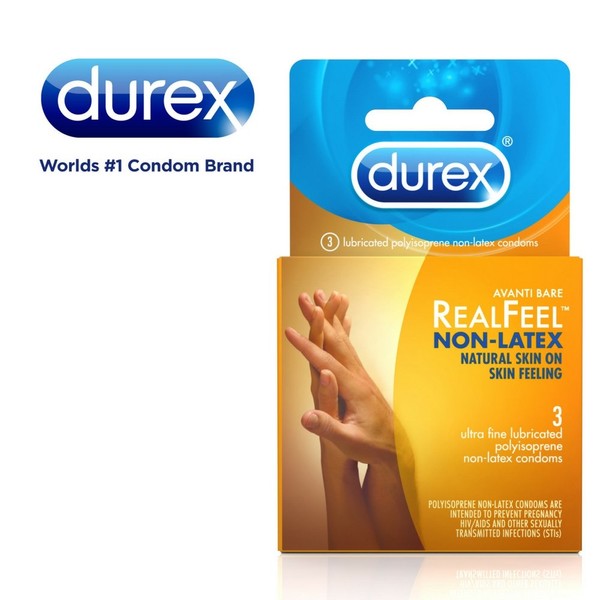 Durex Avanti Bare RealFeel Non-Latex Condom, 3 Count (Pack of 6)