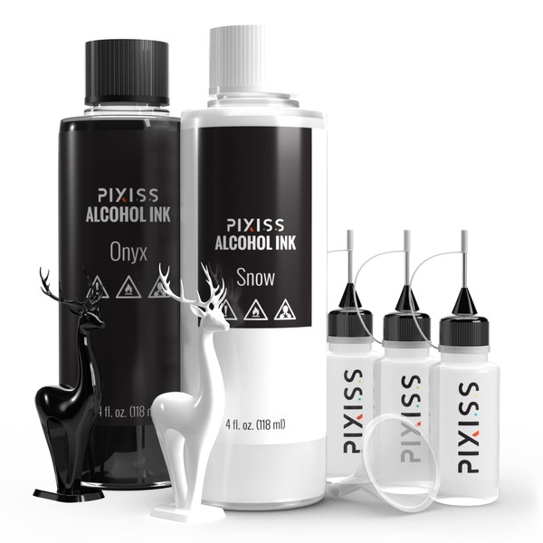 White and Black Alcohol Ink for Resin - Alcohol Ink