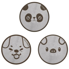 ColoMira 51mm Espresso Puck Screen 3-Pack, Lower Shower Screen, Metal Coffee Reusable Filter for Espresso Portafilter Basket, 1.7 Thickness - 316 Stainless Steel(Cute Animal)