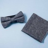 Wedding Style TC-0100 Bow Tie & Chief Set, grey |