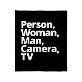 CafePress Person Woman Man-Camera TV Plush Fleece-Throw Blan Super Soft Fleece Plush-Throw-Blanket, 60"x50"