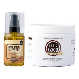 Kit Tonificante+anti Celulitis - Tarro Black+golden Body Oil Sándalo Fresco