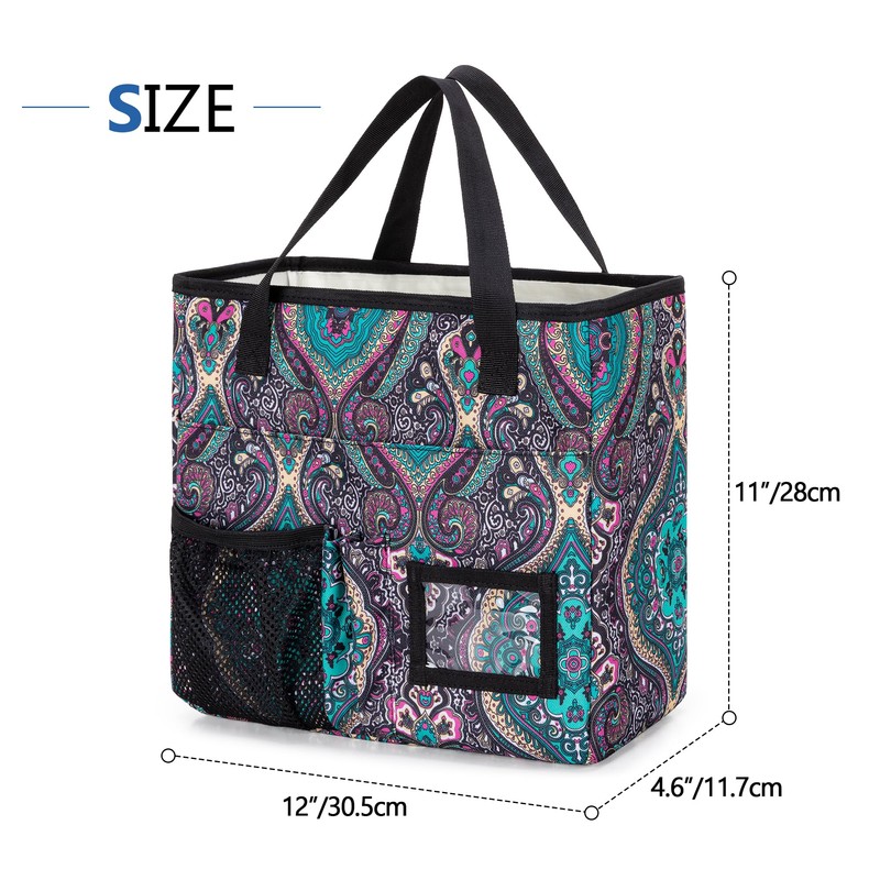 LoDrid Collapsible File Tote Bag with Handles, Portable File Organizer