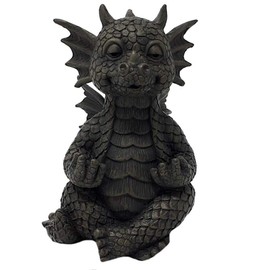 MystiCalls - Garden Dragon Figurine - Yoga Model Small - Fantasy Figure Decorative Dragon Garden