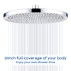 Rain Shower Head 10-Inch Rain Shower Head Overhead Replacement, Fixed