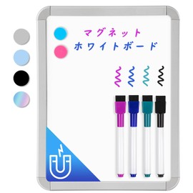 VUSIGN Mini Dry Erase Board with Marker & Magnet, A4 Size | Wall Hanging, Multi-Purpose | Dry Erase Pen with 4 Colors & Eraser Cap | For Children Doodles, Bulletin Boards, Memo | Home, Office, School