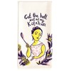 Blue Q Get The Hell Out Dish Towel, Multicoloured, large