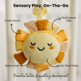 Lion & Light Sunny Crinkle Toys for Baby | Sensory Toys for Babies | Baby Hanging Toys | Soft Baby Rattle | Mellow Textures & Crinkle Sounds | Rattle Toys for Babies 0-6 months | Plush Toys for Babies