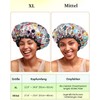 mikimini Shower Cap for Long Hair, Waterproof XL