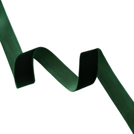 Abbaoww 10 Yards Dark Green Velvet Ribbon 1-1/2 Inch Single Face Velvet Ribbon for Christmas Wreath Decoration Gift Wrapping DIY Project Bow Making (Dark Green, 1-1/2 Inch)