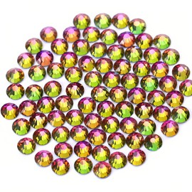 Novani Rhinestones 3000Pcs Flatback Crystal Round Loose Gemstones Glass Rhinestones for Crafts Makeup Nail Art Clothes Shoes DIY Decorations(SS10, 2.7-2.9mm,Rainbow)