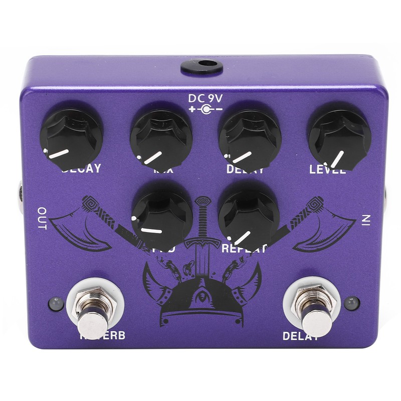 Guitar Effect Pedal Reverb Digital Delay 2 in 1 True