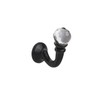 Speedy Accessories Crystal Palma Curtain Tie Back Hooks, Black, 2