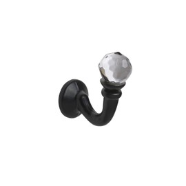 Speedy Accessories Crystal Palma Curtain Tie Back Hooks, Black, 2 Pack
