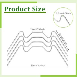 THATSRAD Pack of 100 Greenhouse Clips Greenhouse Clips Stainless Steel Greenhouse Clips W Stainless Steel Replacement Parts for Greenhouse 80 x 35 mm for Greenhouse Sheets Hollow Chamber Sheet Glass