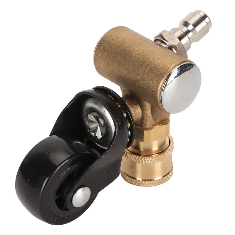 Undercarriage Cleaner Swivel Wheel with 1/4in Quick Connector Brass Pressure