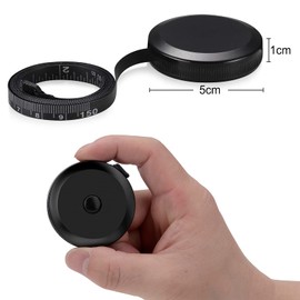 Body Measuring Tape, Retractable Sewing Tailor Tape, 150cm Black Dual Sided Measure Tape for Sewing Crafts Tailor Cloth Fabric