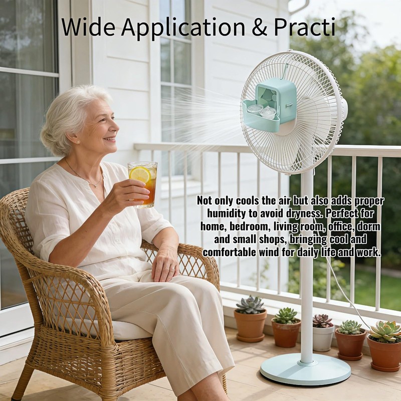 Portable Fan Cooling Attachment - No-Drill Ice Box Fan Cooler