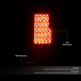 DNA MOTORING TL-CSIL99-LED-BK-CL LED Tail Light Assembly Driver & Passenger Side [Compatible with 99-02 Silverado 1500 2500HD / 99-03 Sierra 1500 2500HD]