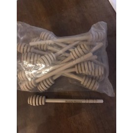 Honey 100 Pcs 6.3 Inch / 16cm Honey Dippers/Ladle.  Wooden Sticks