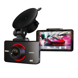 Car and Driver Eye2Pro, 4K Ultra HD Dash Cam, Wide-Angle FOV Recording Camera with Suction Mount and 3-Inch Touchscreen, 30 FPS, Includes 16GB MicroSD Card