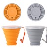 happkau Folding Cup, Set of 2, Folding Cup with Lid,