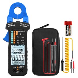 AIOMEST Digital Multimeter, 6000 Counts True RMS Clamp Multimeter, 6-60A Current Meter for AC DC, 600V Voltage Auto Range Clamp Meter, NCV, Resistance, Diodes, Continuity Test, Capacity, 7200E