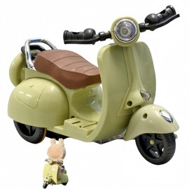Loaesa Scooter Toy - with Light and Music, Big Into Energy Cute Have a Seat Motorcycles, Decor Desktop Ornaments Accessories Collectors (Green)
