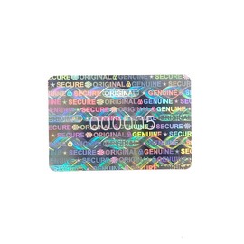 1.18X0.79 inch Silver High Security Sticker Hologram Tamper Evident Seal Warranty Void Labels with Unique Serial Number 350pcs