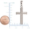Sterling Silver Cross Pendant, 16 x 35 mm